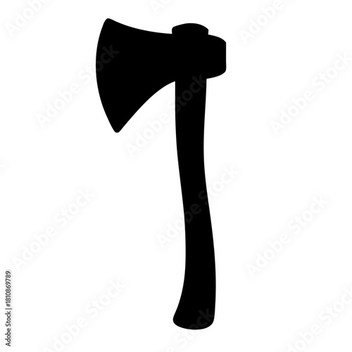 Silhouette of a classic ax, a symbol of woodworking and lumberjacks