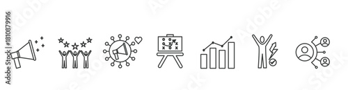 Lead generation banner icon vector illustration concept with icon of promotion, consumer, channel, strategy, traffic, potential and influence