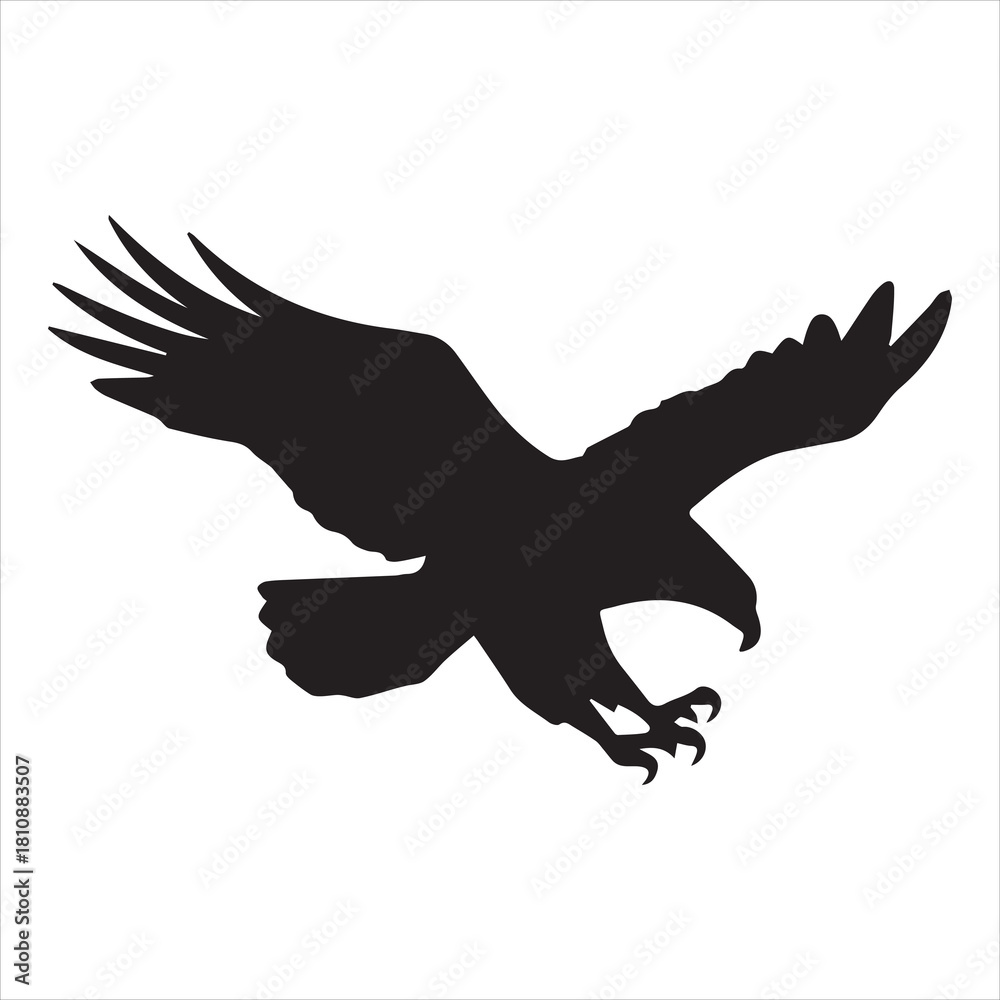 Fototapeta premium An Eagle Silhouette Vector