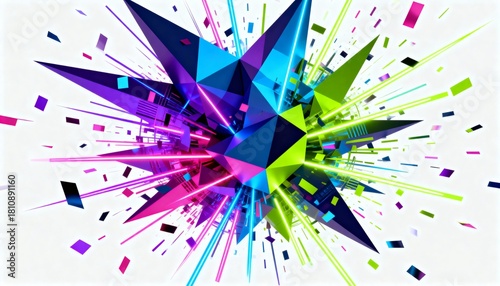 Abstract Cyber Burst - Festive Tech Achievement