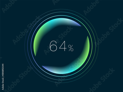 Electric Vehicle battery charging Dashboard Interface with battery percentage in colorful gradient circles Movement vector design concept. Battery charging dashboard for ui, ev car, infographic, web.