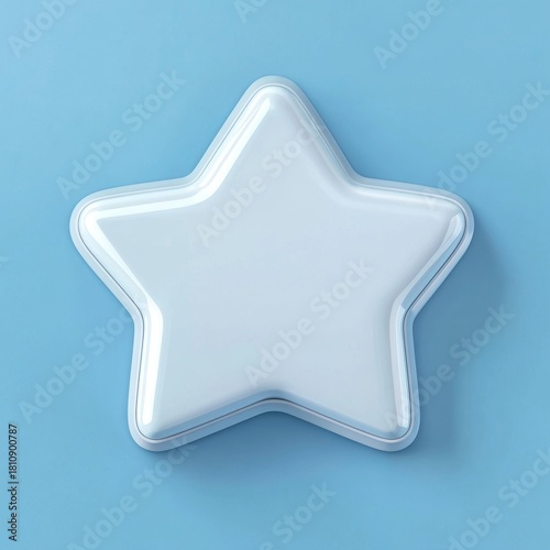 3D blank star-shaped speech bubble, representing social media notifications and messaging concepts. The design offers ample copy space for dialogue, making it perfect for social media, Generative AI