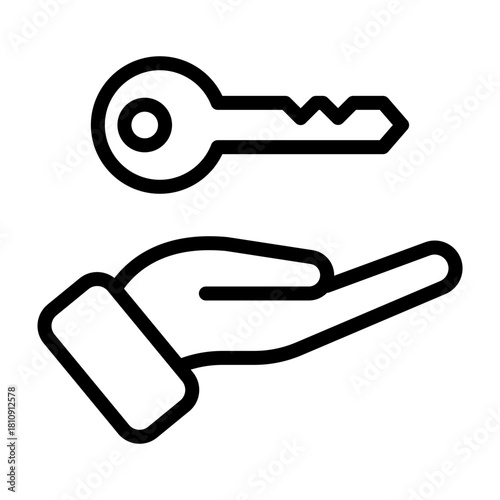 Ownership Vector Line Icon Design