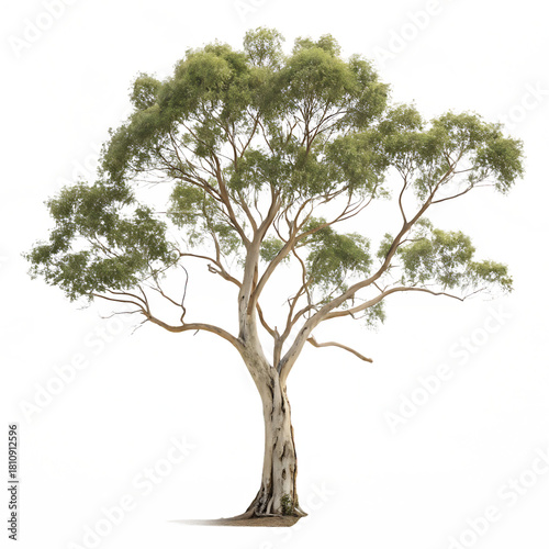 Green eucalyptus tree isolated on transparent background png