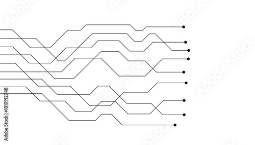 Abstract futuristic circuit board Illustration, Circuit board with various technology elements. Circuit board pattern for technology background. Vector illustration
