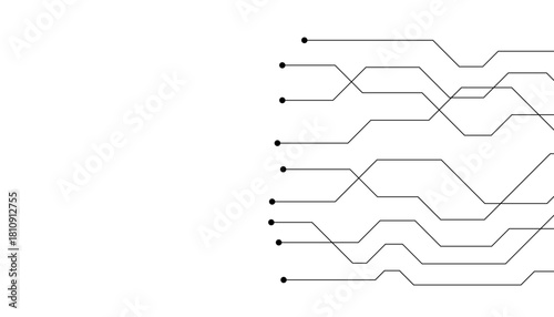 Abstract futuristic circuit board Illustration, Circuit board with various technology elements. Circuit board pattern for technology background. Vector illustration