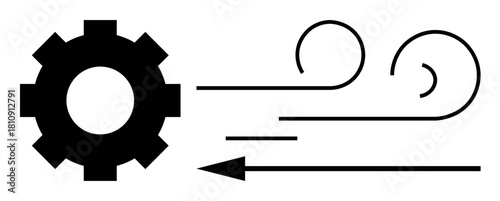 Mechanical dynamics. Gear and airflow motifs engineering concepts and mechanical dynamics. Mechanical dynamics in energy systems, ventilation, automation, fluid mechanics, process optimization