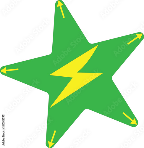 Unique ECO Energy  Icon Silhouette.