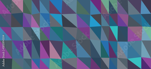 Abstract Geometric Pattern of Intersecting Triangles in Cool Tones polygons