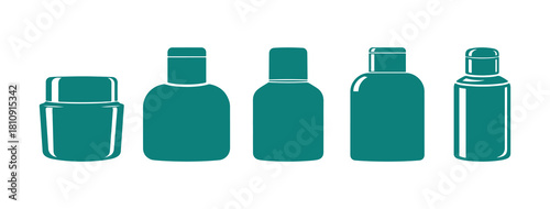 Cosmetic cream bottle mockup. This is a realistic vector illustration of a cosmetic cream bottle for web design, isolated on a white background.
