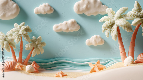 Fototapeta Naklejka Na Ścianę i Meble -  palm tree on the beach