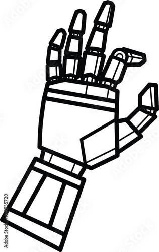 Advanced Cybernetic Prosthetic Robot Hand
