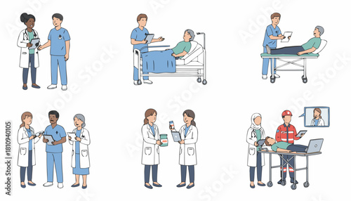 Healthcare Professionals Using Technology for Patient Care