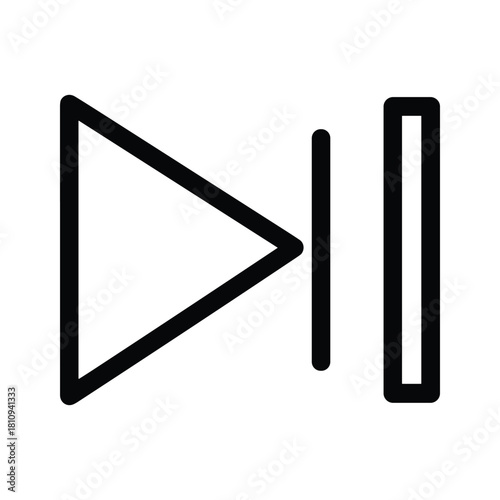 Simple play and pause icons for media controls