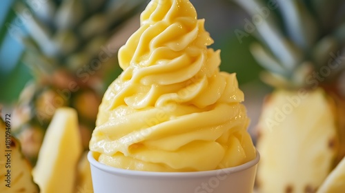 Vegan pineapple soft serve straight from dole plantation