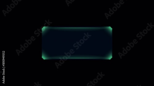 Wallpaper Mural Futuristic HUD Element Animation on Black Background. Torontodigital.ca