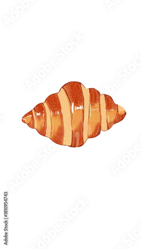 croissant isolated on white background