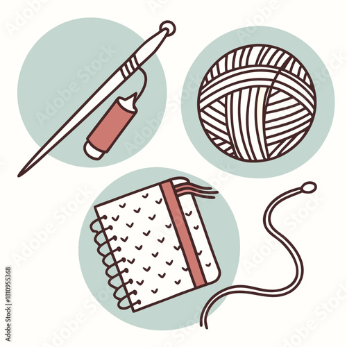 Knitting and Sewing Elements hobby icon