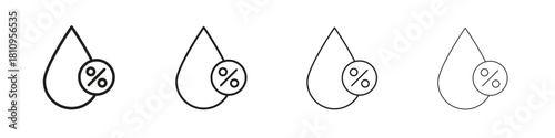 Humidity icon. Vector isolated pictograms.