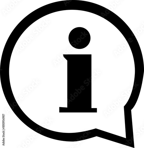 Help information or application help line art icon for apps and websites, isolated on transparent background
