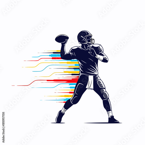 Quarterback Throw Silhouette