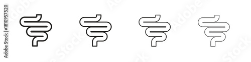 Intestines icon. Vector isolated pictograms.