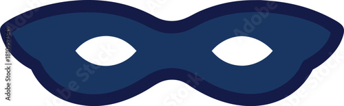 Simple dark blue superhero mask with eye holes