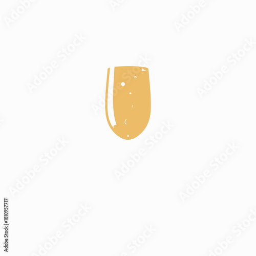 Toast to the new year Cheers to new year celebration with this festive champagne glass icon, wishing you a happy new year!