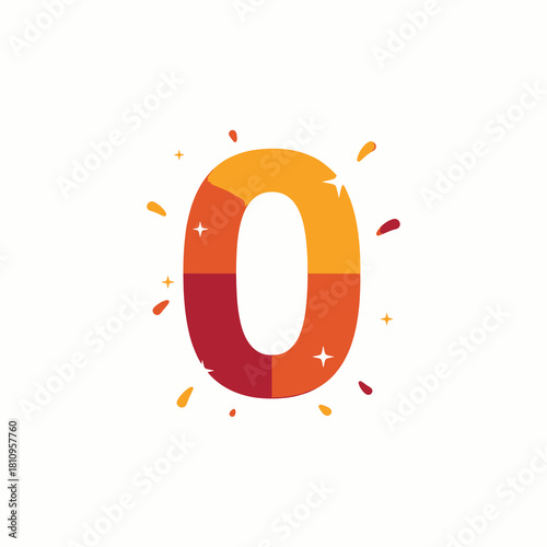 New year, new year celebration, happy new year! Festive number zero in vibrant colors, celebrating new beginnings with sparks and light