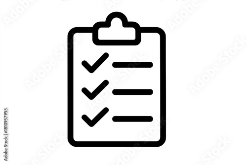 Clipboard showing a completed checklist with three checkmarks for task management and success