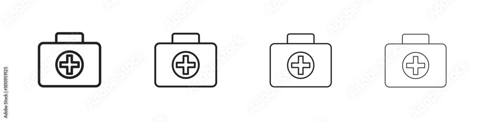 Fototapeta premium Medical kit icon. Vector isolated pictograms.