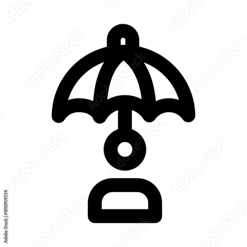 Life insurance icon. Modern line icon design with professional minimal vector styling crafted for financial protection, coverage, safety, and risk management concepts