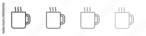 Mug icon. Vector isolated pictograms.