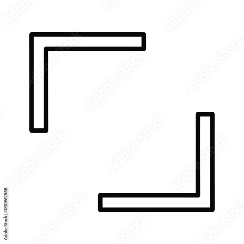 Abstract geometric shapes forming a frame or border on a white background