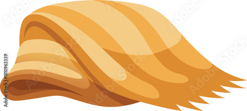 Stylized illustration of a woven blanket or textile in warm tones