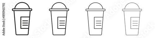 Protein shake icon. Vector isolated pictograms.
