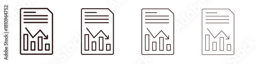 Report icon. Vector isolated pictograms.