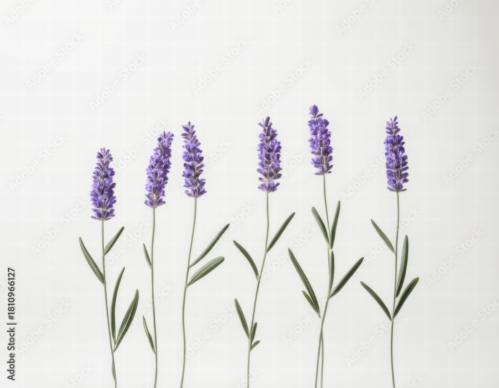 Obraz premium lavender flowers on white background