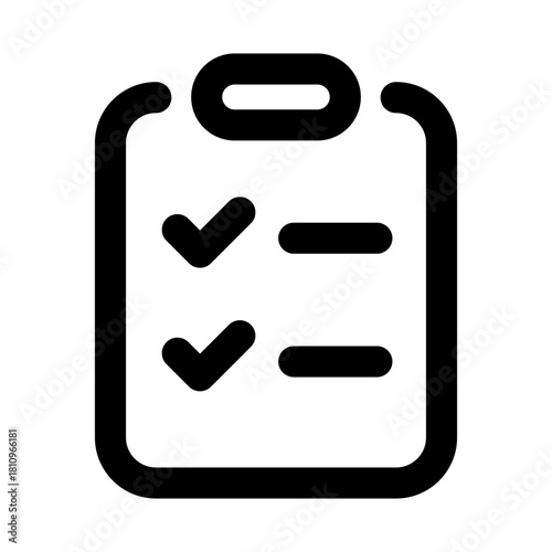 Clipboard icon. Modern line icon design with professional minimal vector styling crafted for tasks, planning, notes, organization, and productivity concepts