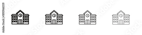 school icon. Vector isolated pictograms.