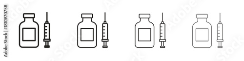 Vaccination icon. Vector isolated pictograms.