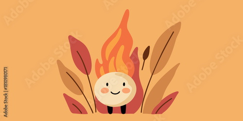 Vector illustration positive happy emoticon icon