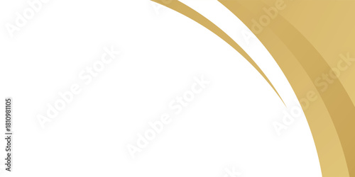 gold wave curve, golden wave corner shape for element, stripes ribbon golden graphic vector illustration eps10