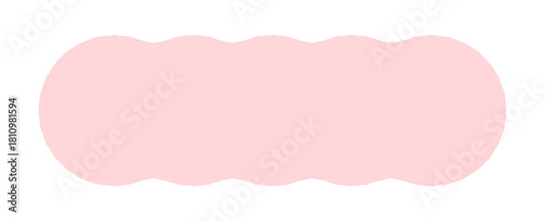 手描きの淡いピンク色のゆるい形 - ふわふわのシンプルでかわいいフレームや装飾の素材 - Blob