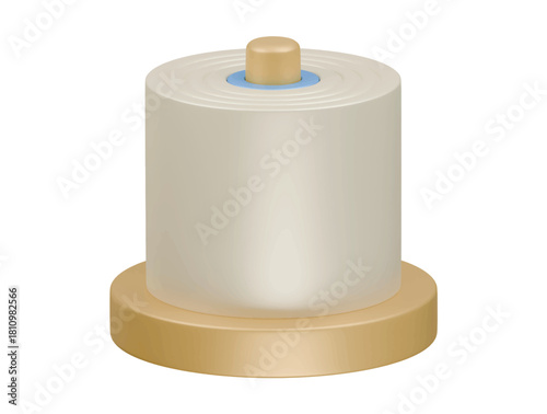 paper towel holder icon 3d illustration render