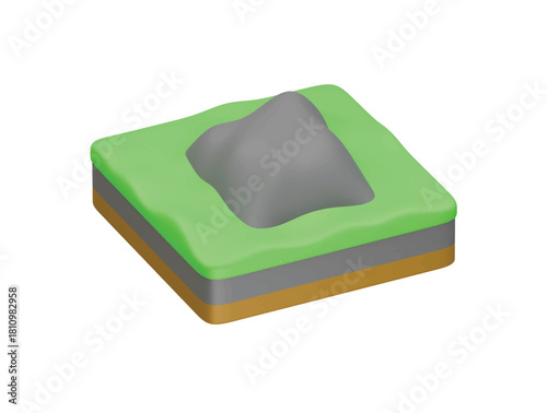 ben nevis mountain icon 3d illustration render