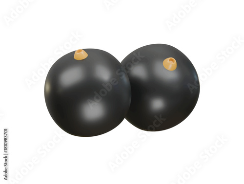 blackcurrant icon 3d illustration render