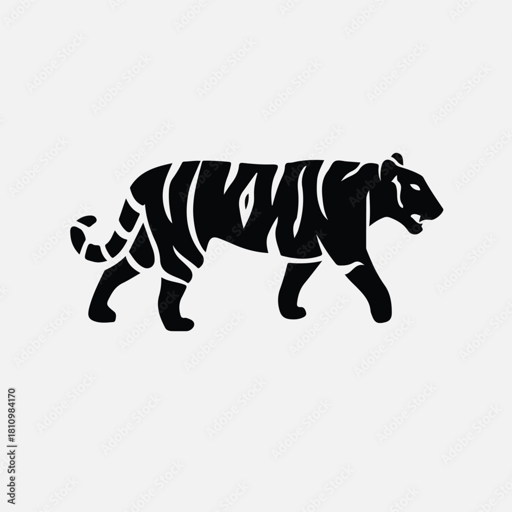 Fototapeta premium Tiger icon, zoo icon, animal