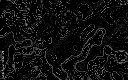 Abstract Topography line poster vector. The concept of a topographic contour geography scheme and the terrain path.