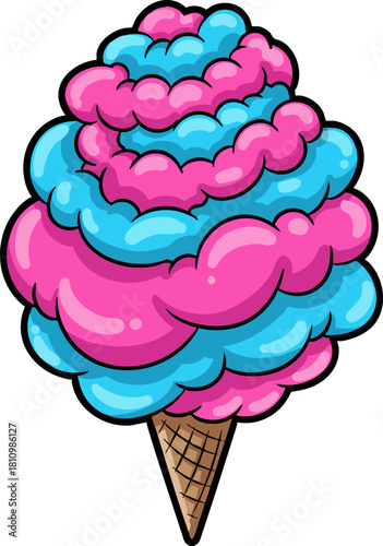 Sweet Treat Cotton Candy Cone Fun